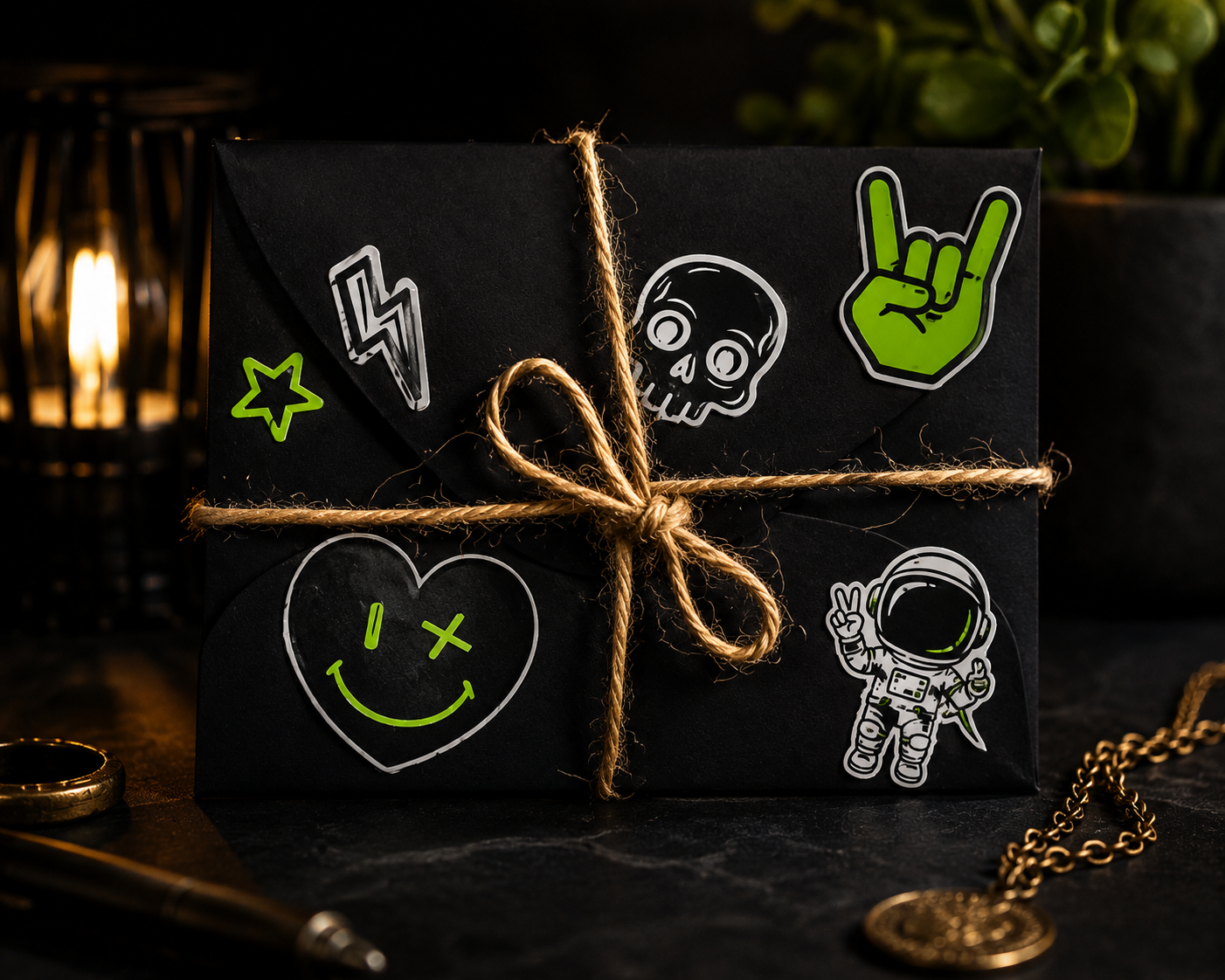 Sticker auf Verpackungsbox – Aufkleber als Siegel und Produktetikett